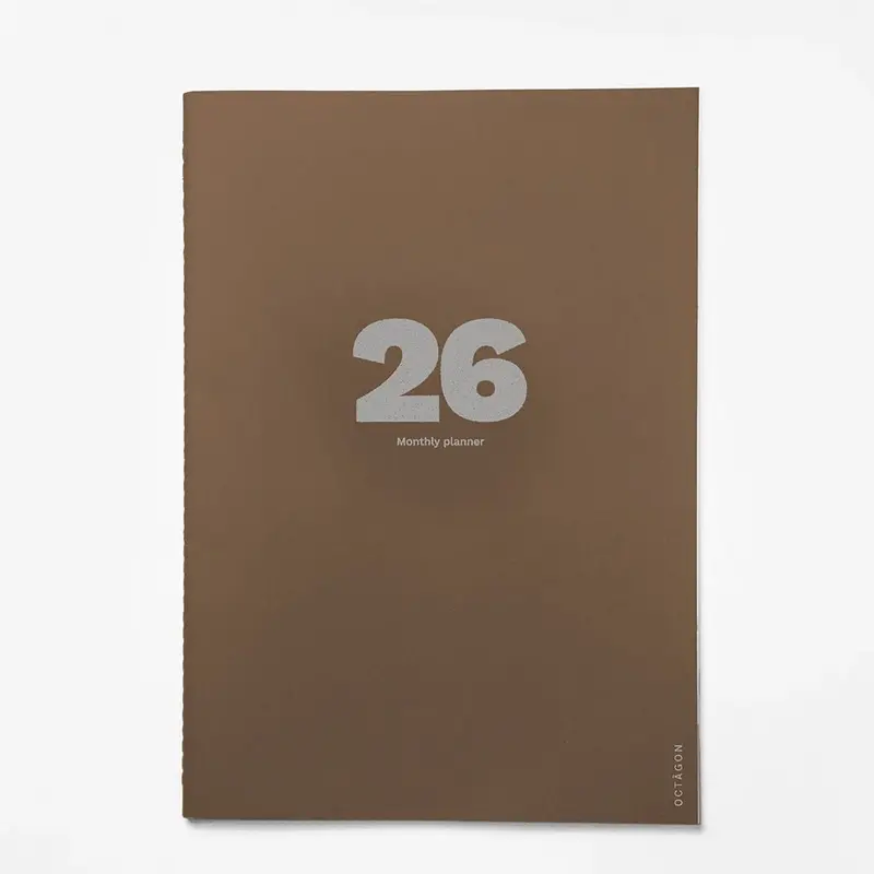 2026 Big Monthly Planner Plus Cappuccino A4