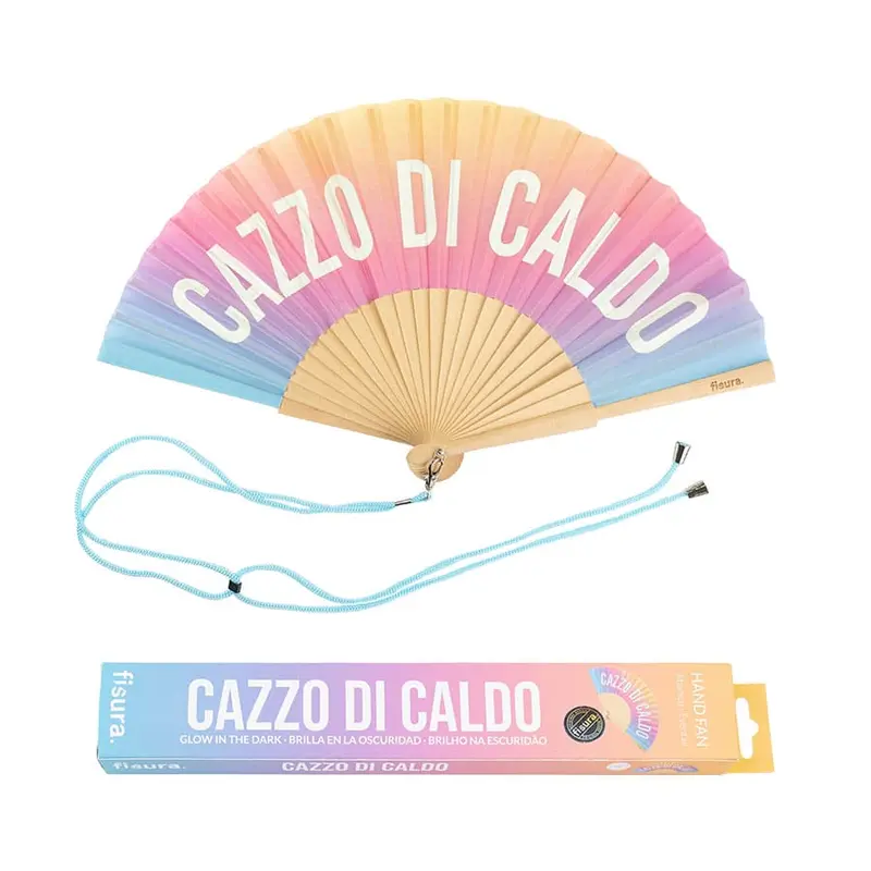 Abanico "Cazzo di caldo" degradado (brilla en la oscuridad)