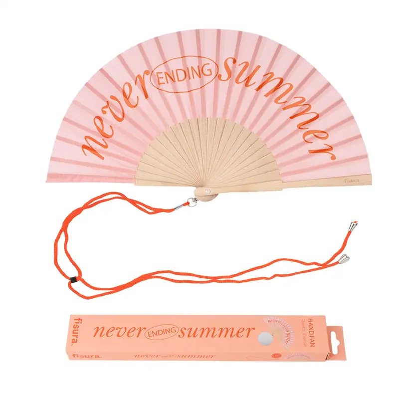 Abanico “Never ending summer” rosa