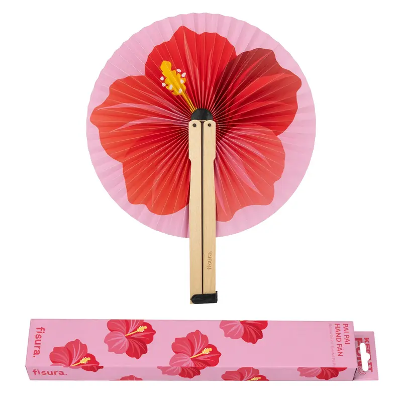 Abanico pai pai “Flor hawaina”