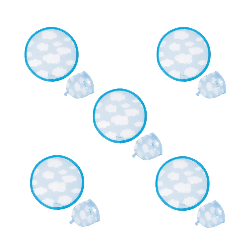 Abanico plegable “Nubes” 5 unidades