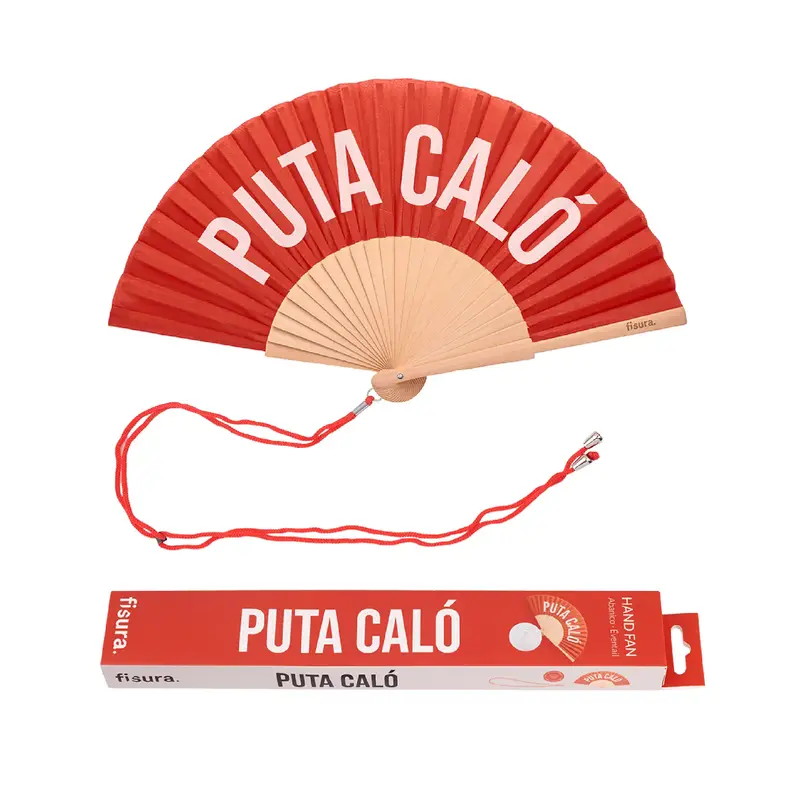 Abanico “Puta caló” rojo