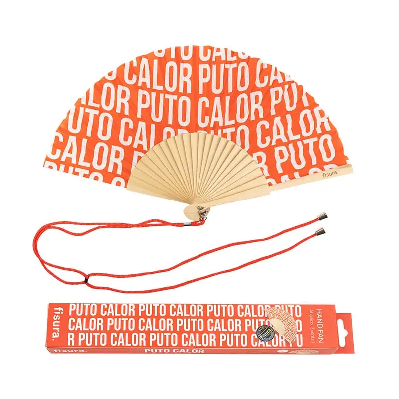 Abanico  "Puto calor" patrón