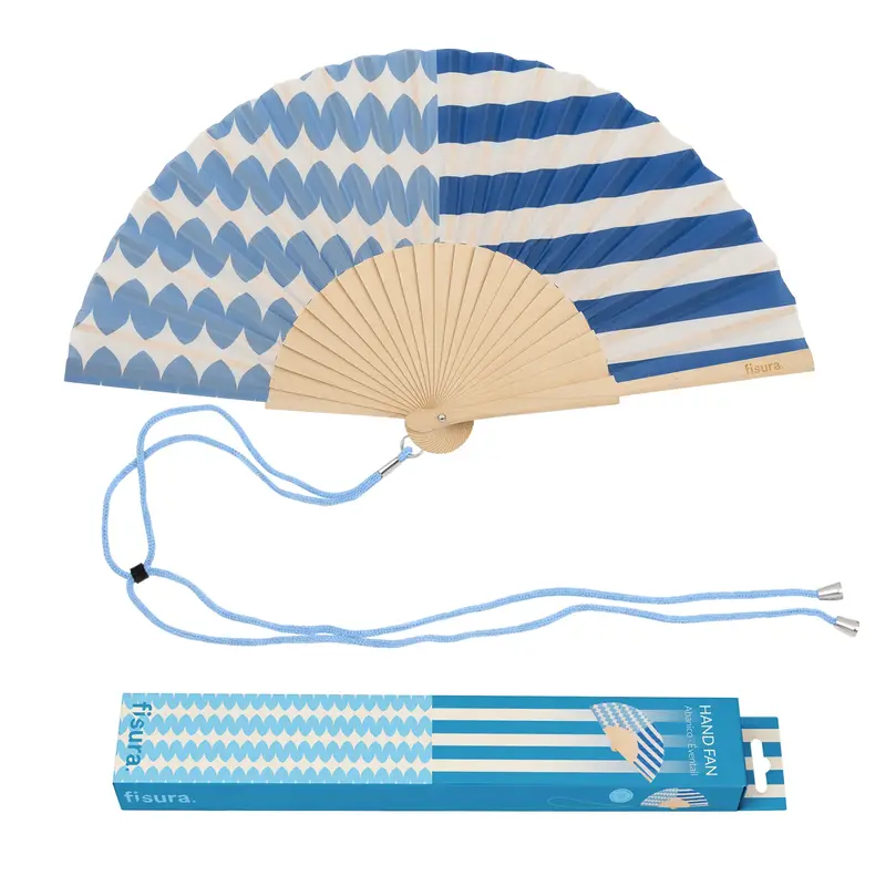 Abanico “Simétrico” azul