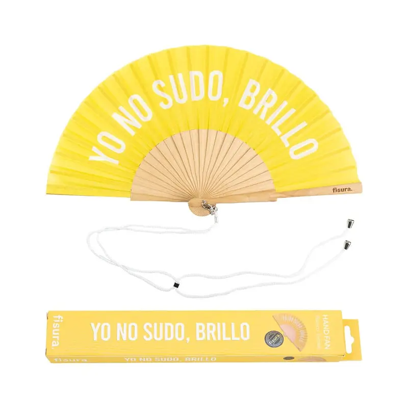 Abanico "Yo no sudo, brillo"