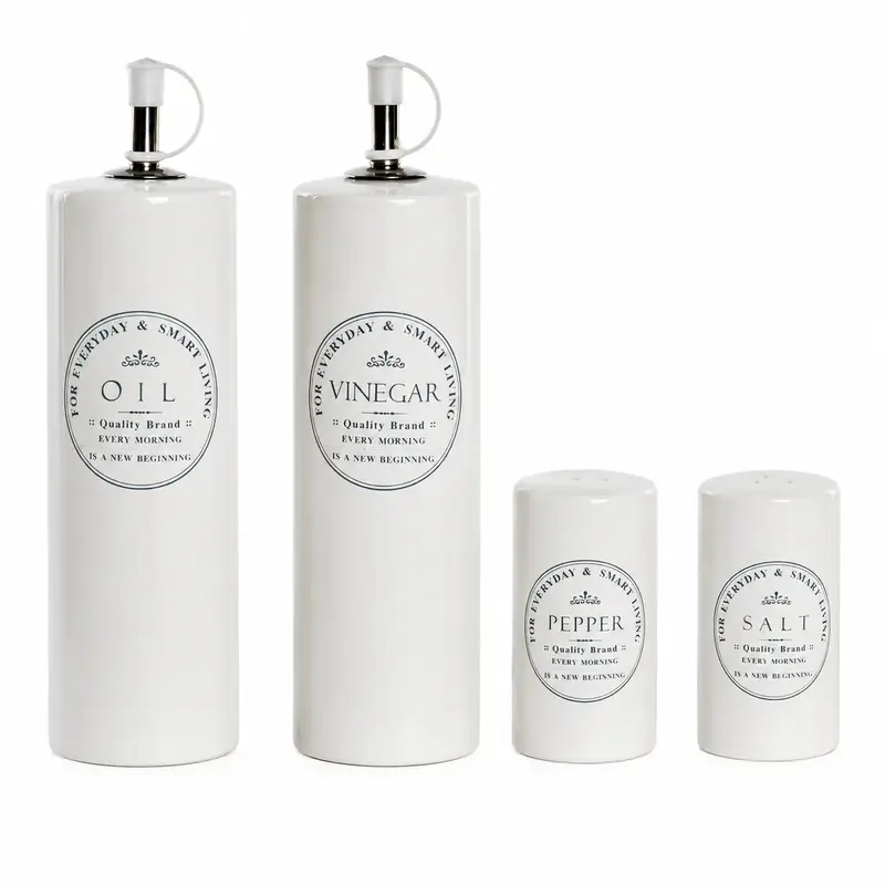 ACEITERA VINAGRERA SET 4 GRES MADERA