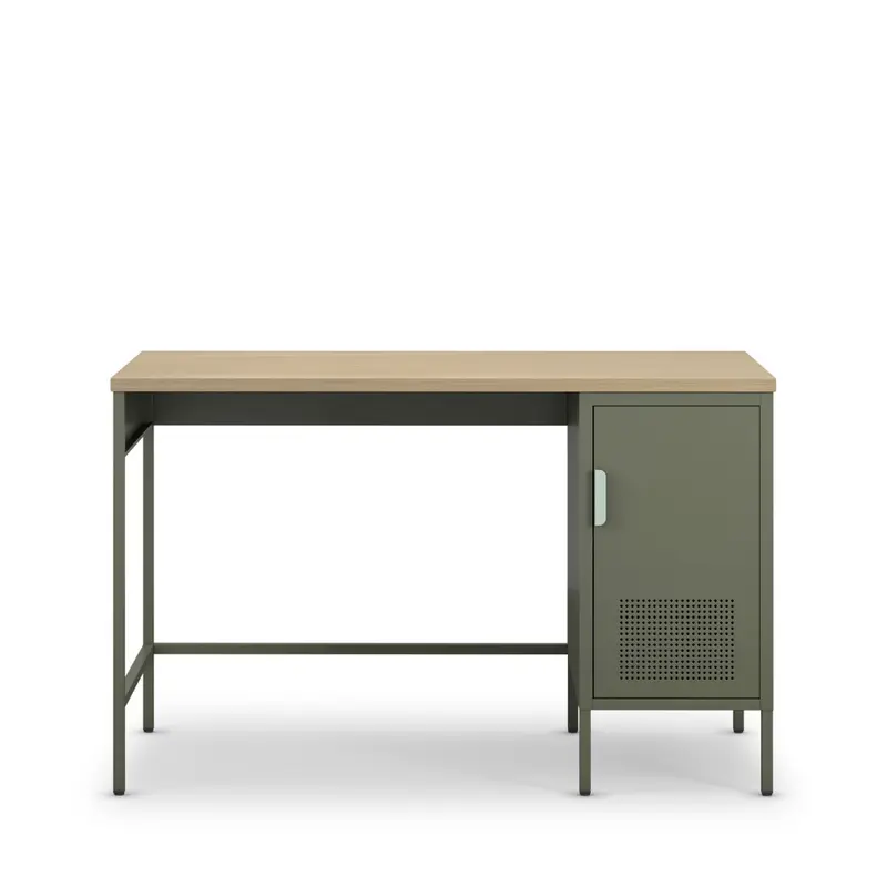 ADEL - Escritorio de 1 puerta de metal L120cm