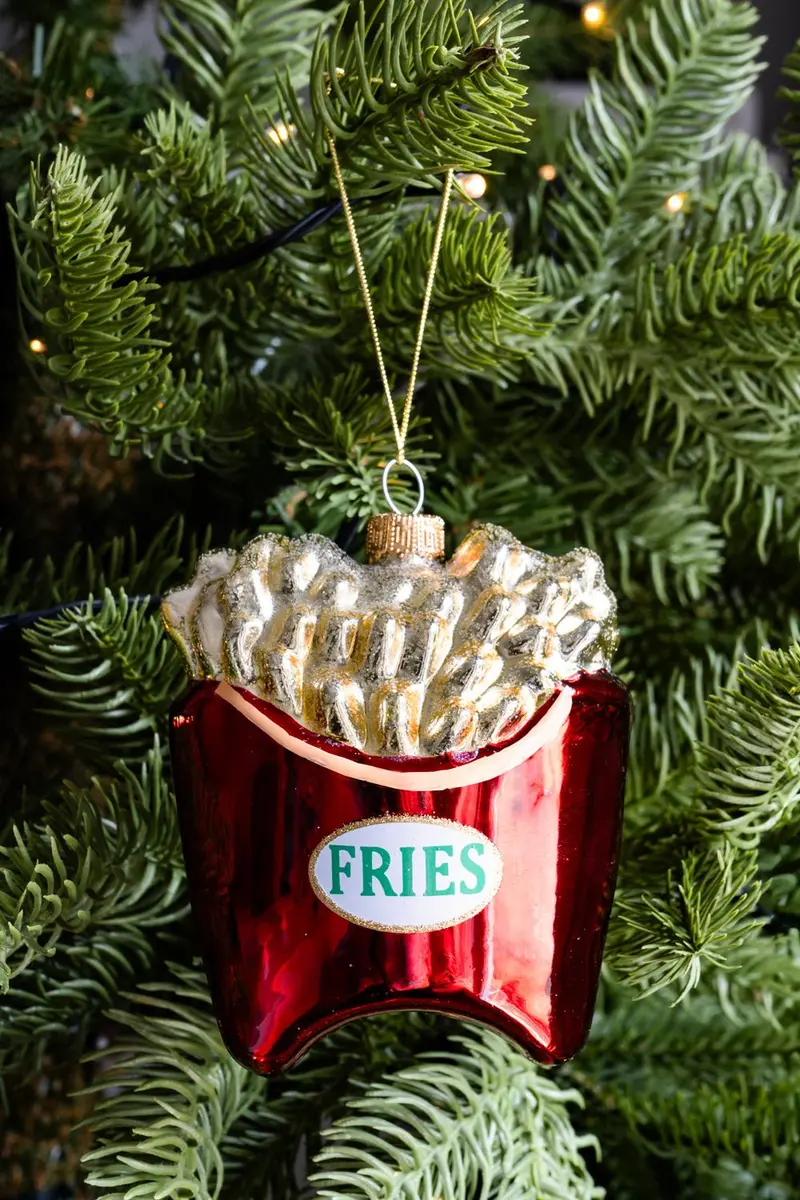 Adorno De Cristal Con Diseño De Patatas Fritas