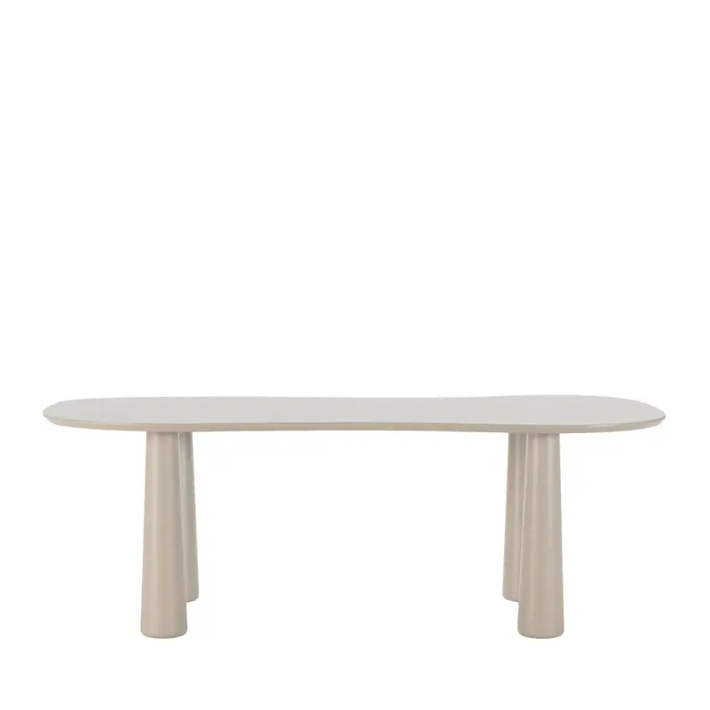Adrine - Mesa de comedor orgánica de madera para 8 personas