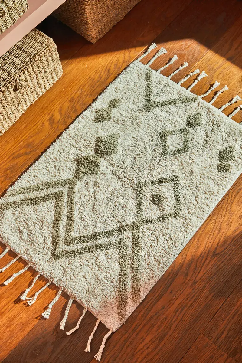 Alfombra de baño de algodón en tufting beige Fauve