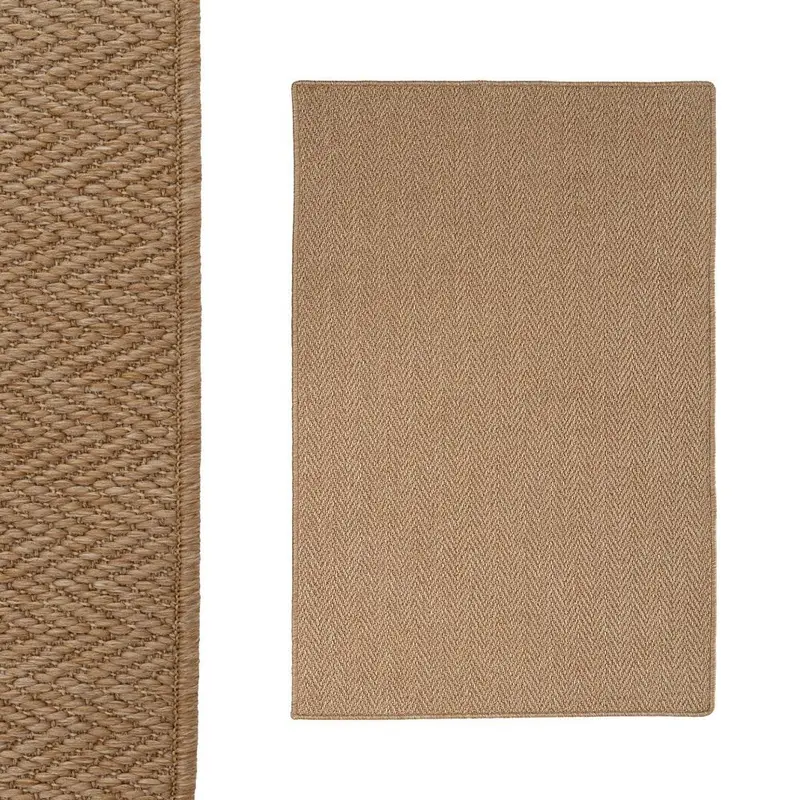 Alfombra de polipropileno antideslizante color beige de 120x180 cm