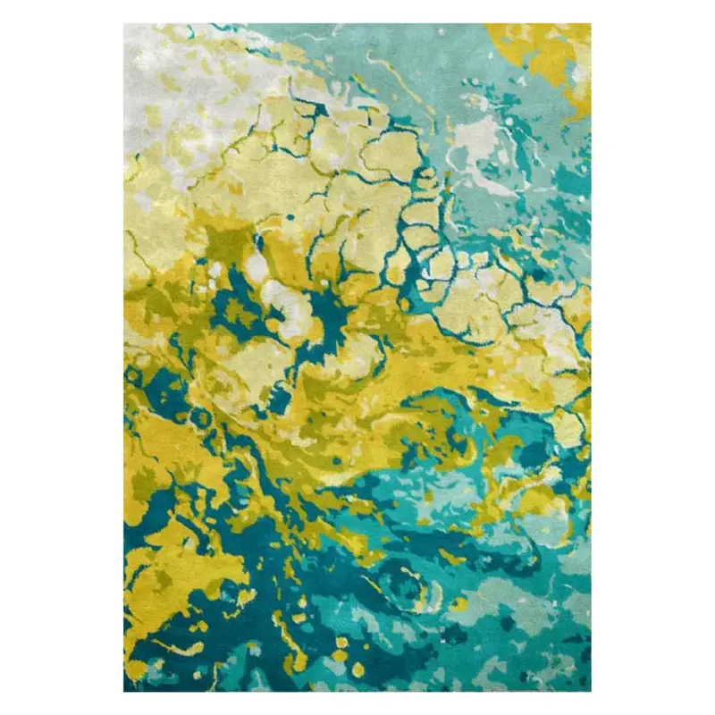 Alfombra moderna Aquarelle Amarilla