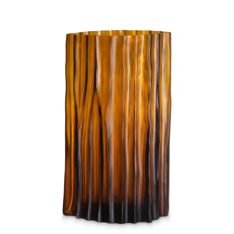 Amber Glass Vase Vivente S