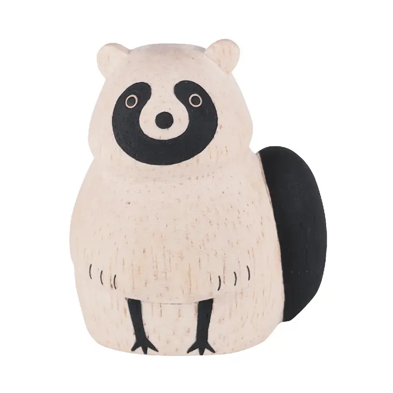 Animal de Madera Pole Pole Mapache