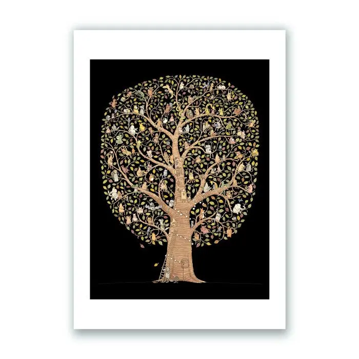 Animal Tree Impresión Giclée