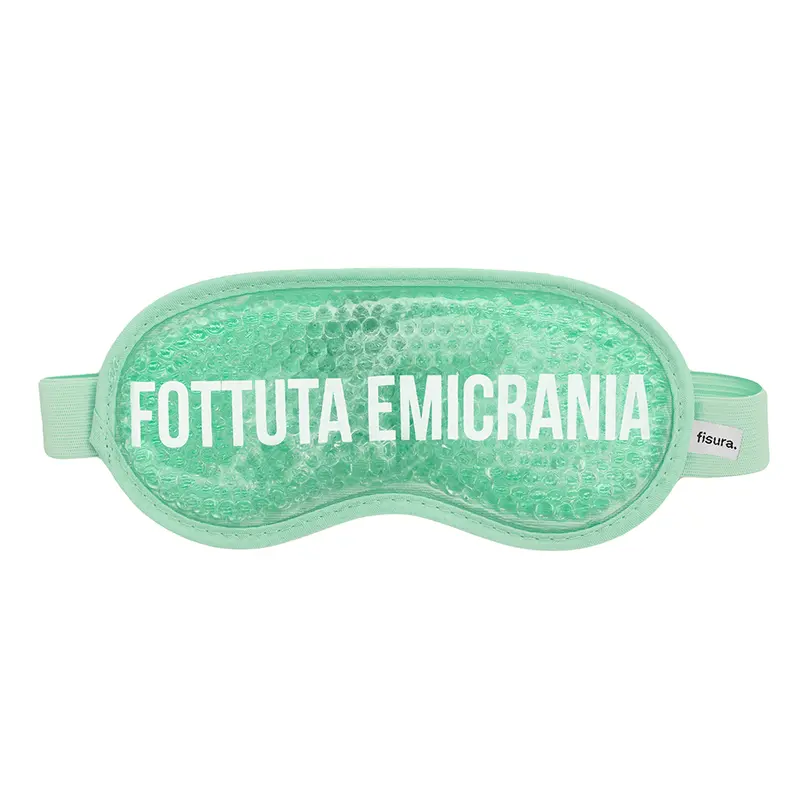 Antifaz de gel “Fottuta Emicrania” verde menta