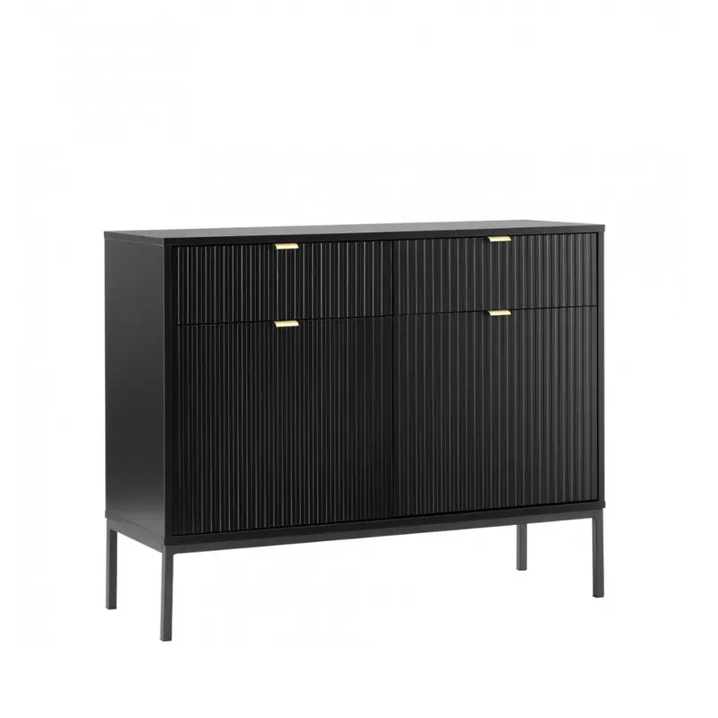 Aparador MDF y Melamina Lacado en Negro