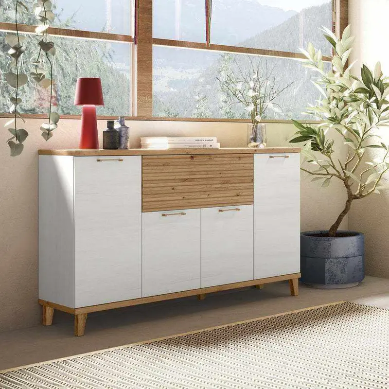Aparador salón cuatro puertas y cajón moldurado BOLONIA