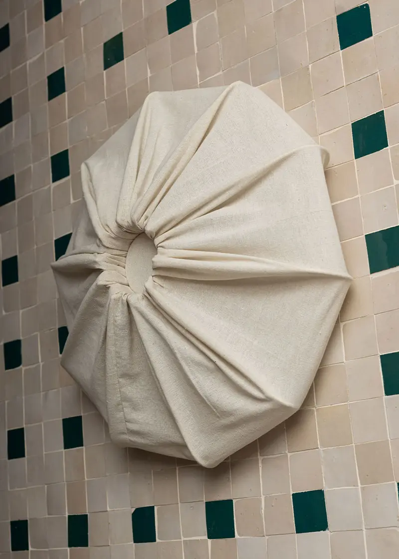 Aplique de pared concha de lino