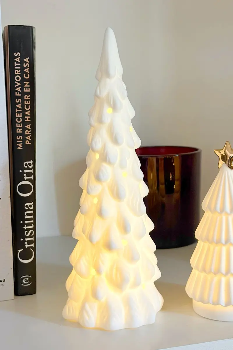 Árbol De Porcelana Con Luz Led Grande