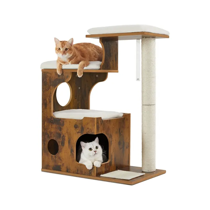 Árbol Para Gatos Con 3 Camas