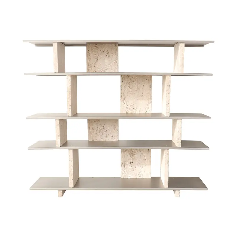 Armario de acero inoxidable - Targon - Travertino blanco - 150 cm