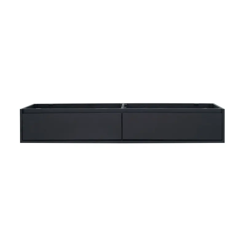 Armario de baño Ann corto - Madera de roble negro - 150x25 cm