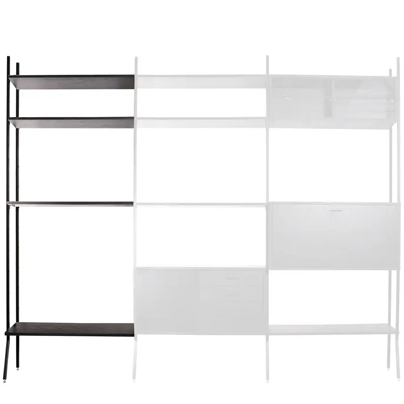 Armario de pared extensible negro - Negro (92×230cm)