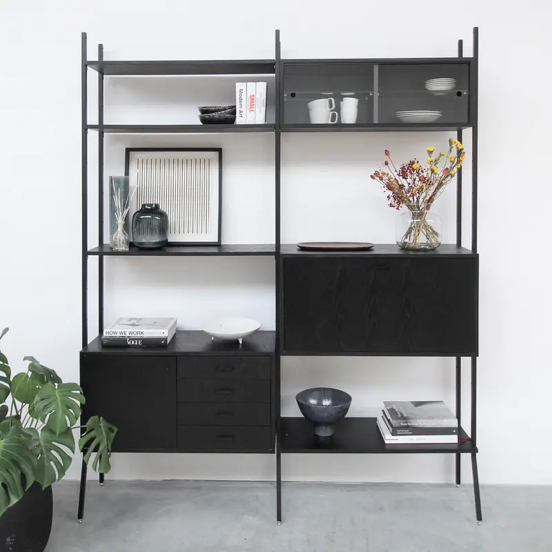 Armario de pared negro - 186×230cm
