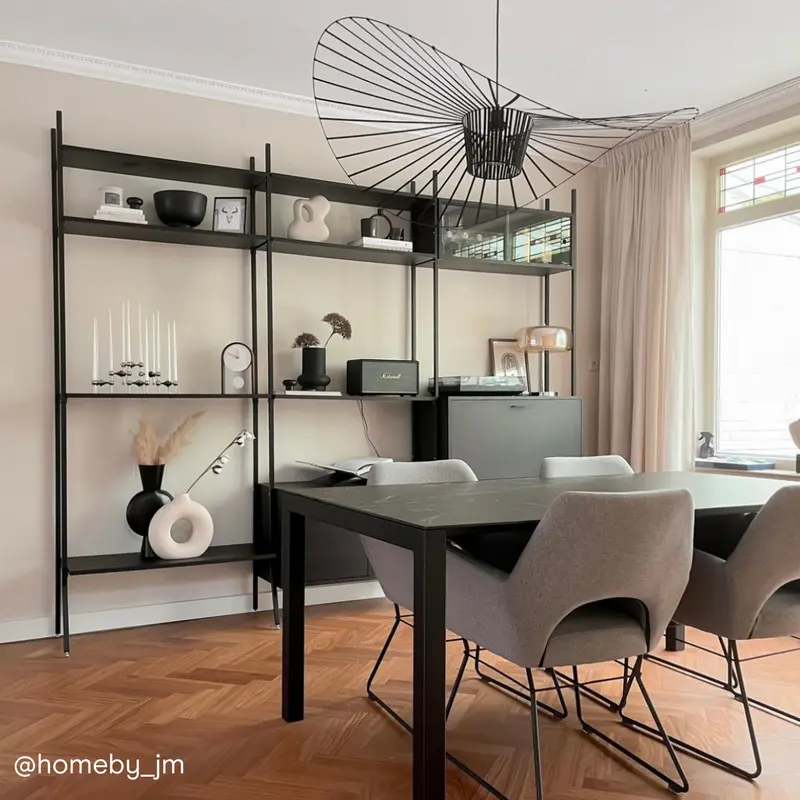 Armario de pared negro con extensión - Negro - 278×230cm