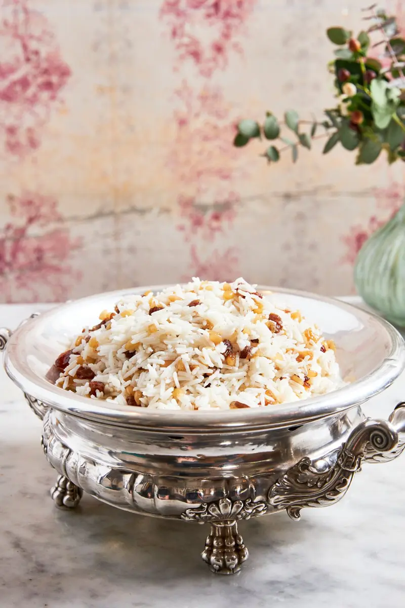 Arroz Basmati Salteado Con Pasas Y Piñones Para Cuatro