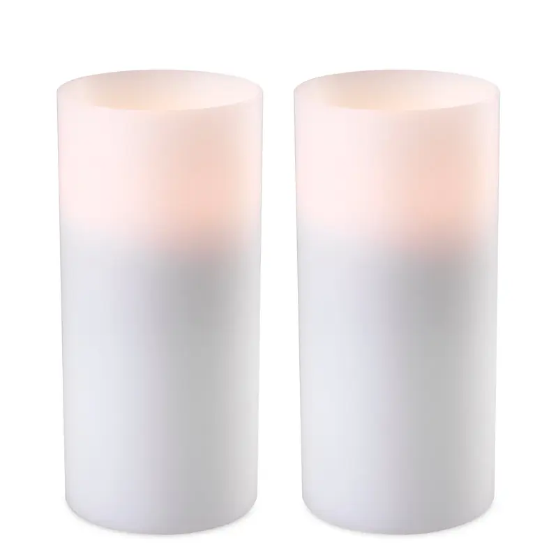 Artificial Candle deep ø 10 x H. 21 cm set of 2