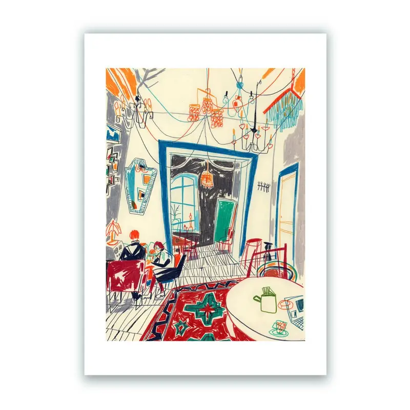 Authentic Armenian Interior at Mirzoyan Library Impresión giclée