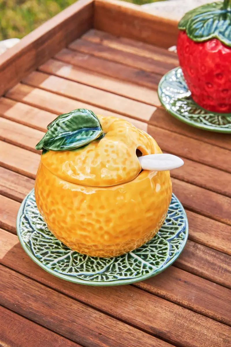 Azucarero Cerámica Naranja