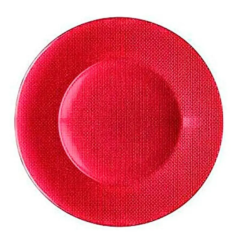 BAJO PLATO INCA METALLIC RED