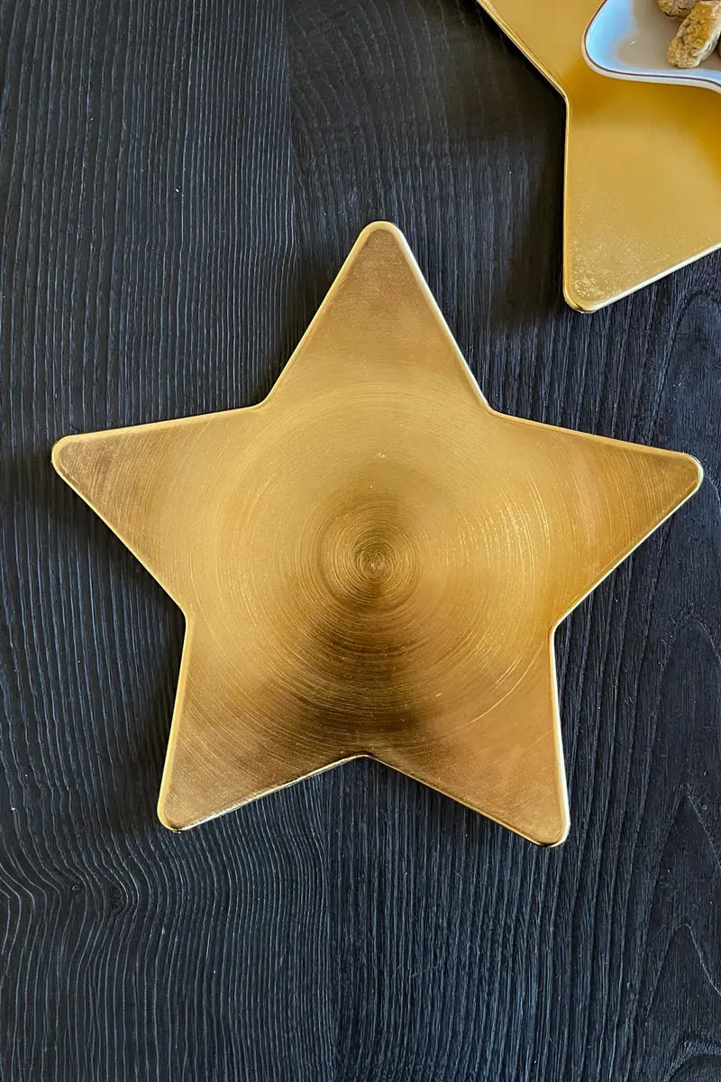 Bajoplato Dorado Con Diseño De Estrella
