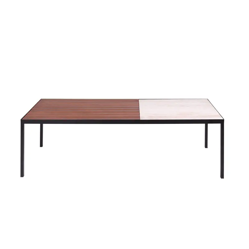 Banco - Beige Marmer/Teca - 135cm - Greg
