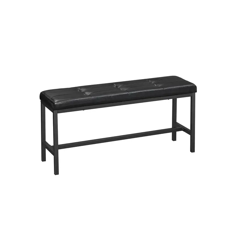 Banco Comedor Tapizado Negro
