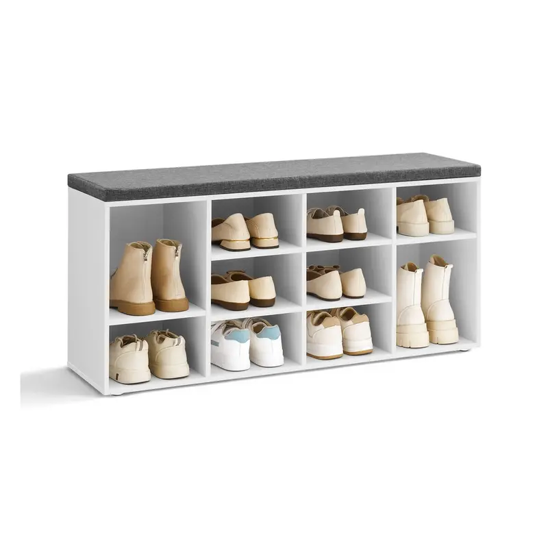 Banco para Zapatos Almacenamiento con Cojín Acolchado
