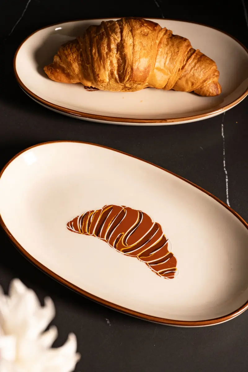 Bandeja Alargada Diseño Croissant