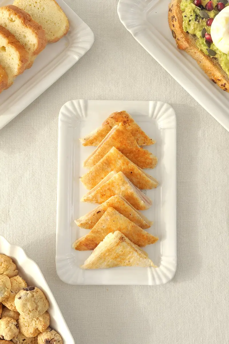 Bandeja Blonda Cerámica Blanca Mediana