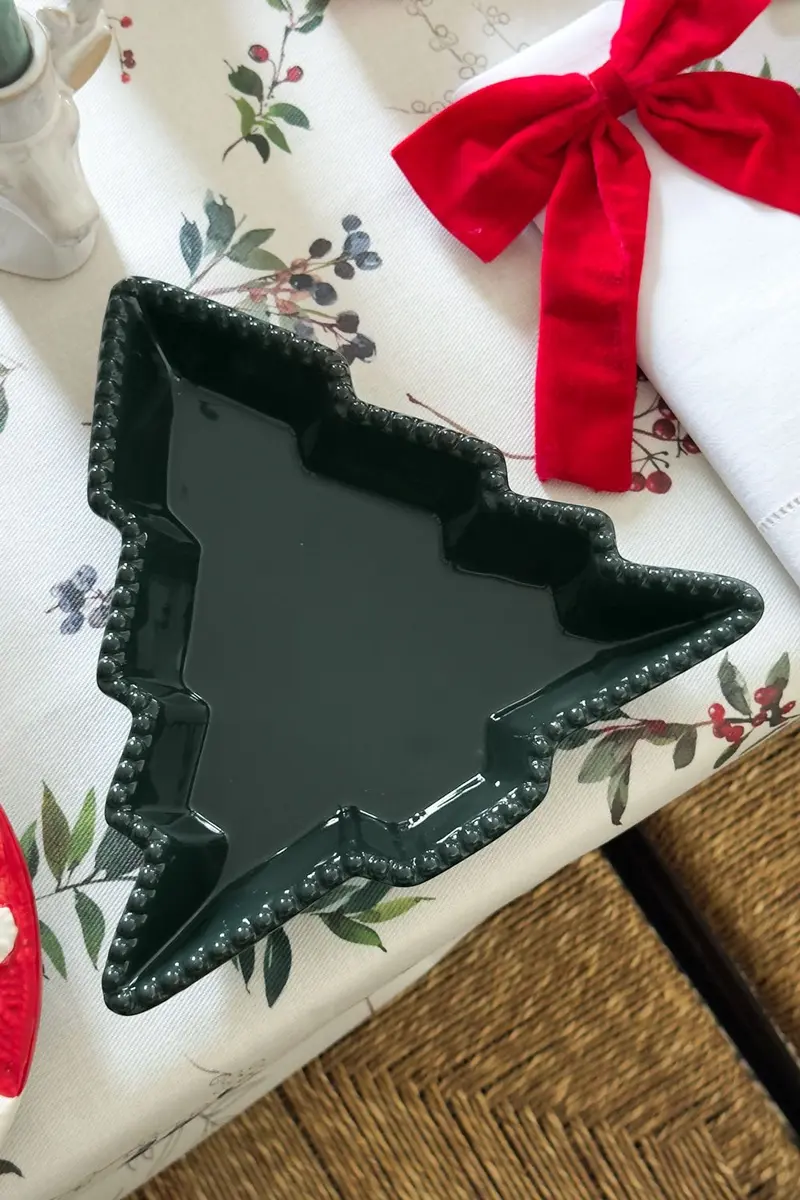 Bandeja Con Diseño De Árbol Verde Grande
