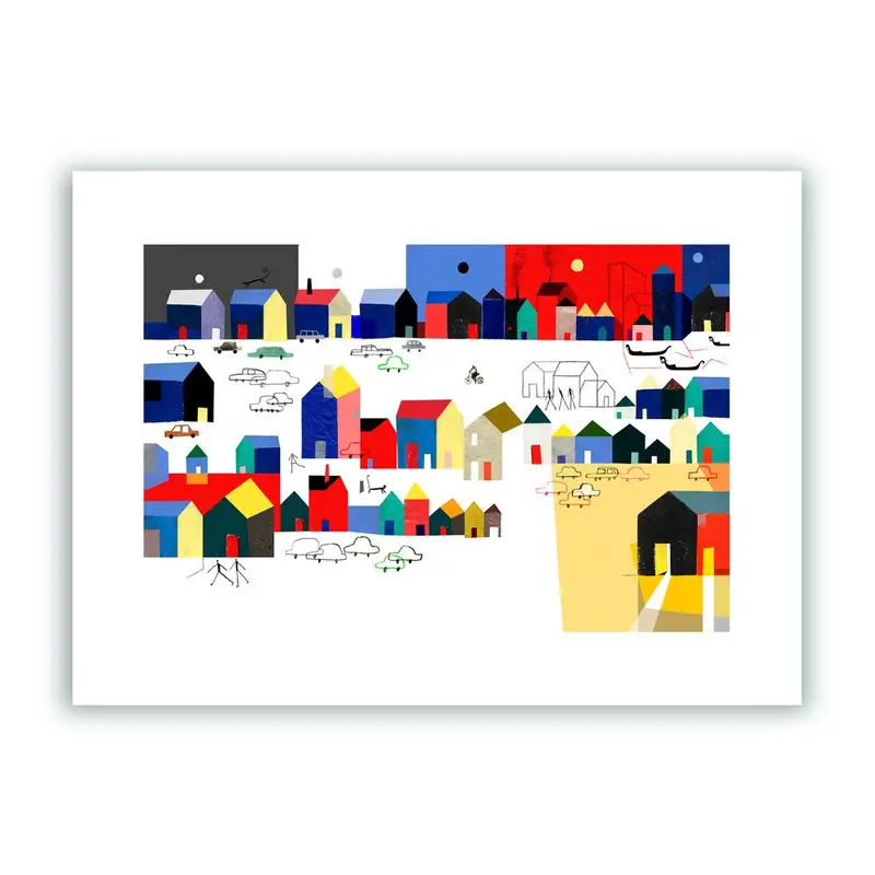 Barrio Color Impresión Giclée