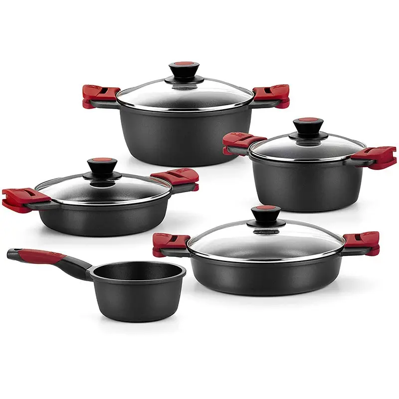 BATERIA MENAJE 5 PIEZAS PREMIERE ROJO