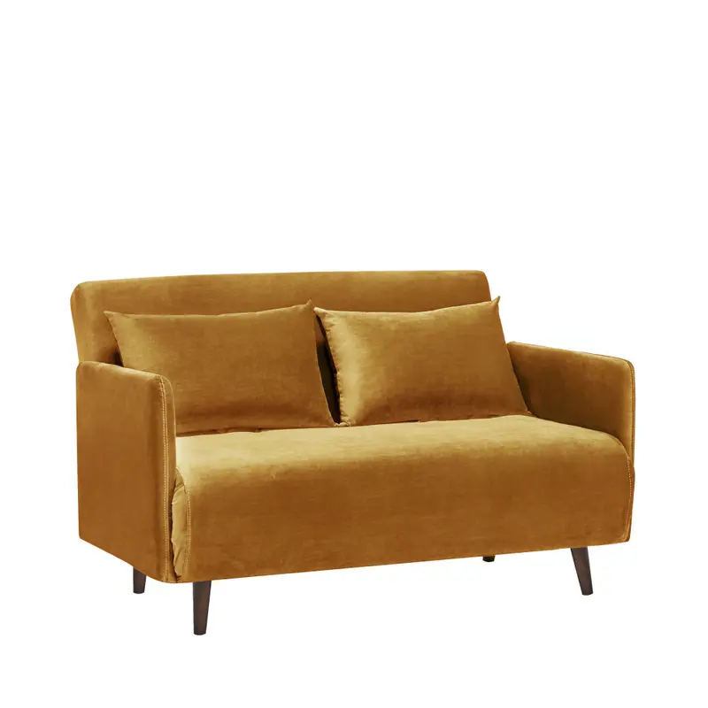 BELUSHI - Sofá cama de 2 plazas en terciopelo L120cm