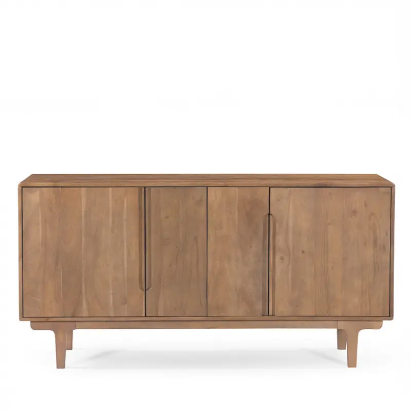 Bogor - Aparador de 4 puertas en madera maciza L150cm