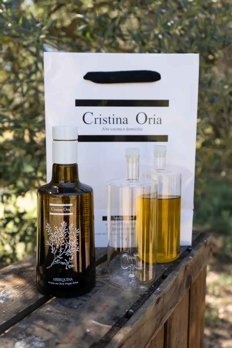 Bolsa Aceite AOVE Arbequina CO & Aceitera