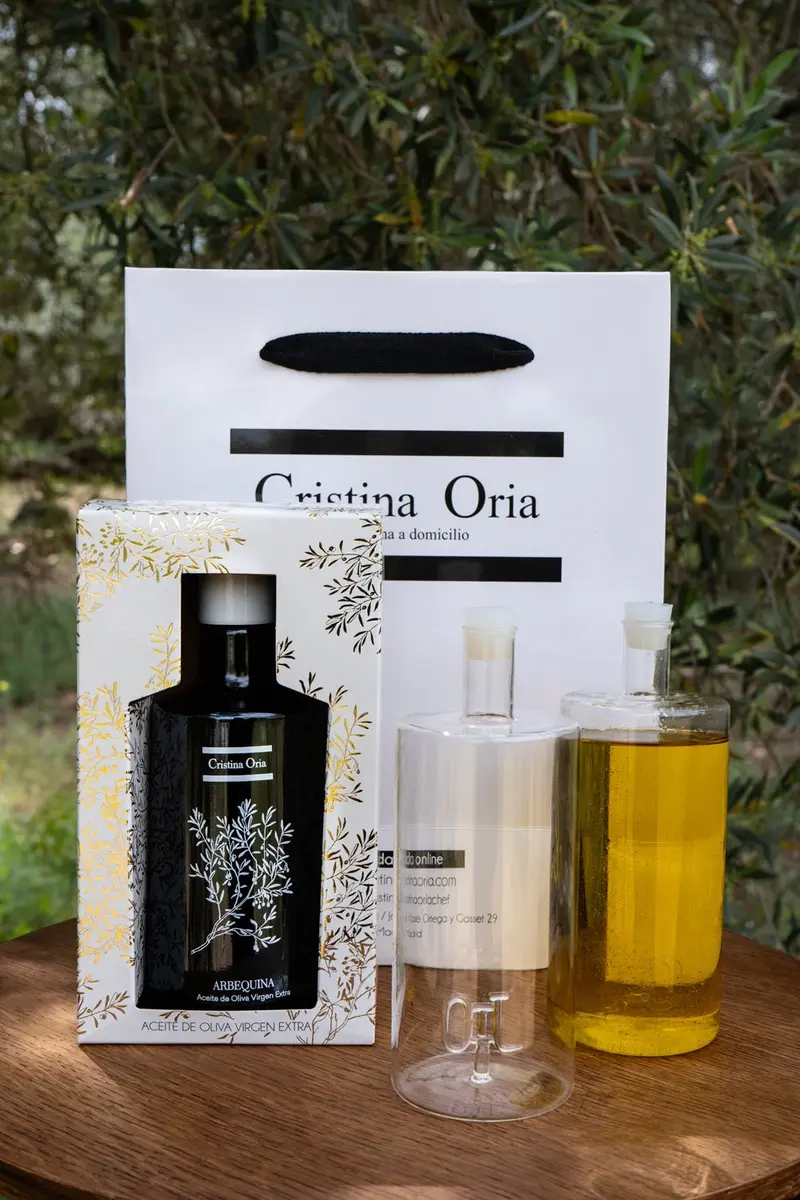 Bolsa Aceite AOVE Arbequina CO Edición Regalo & Aceitera