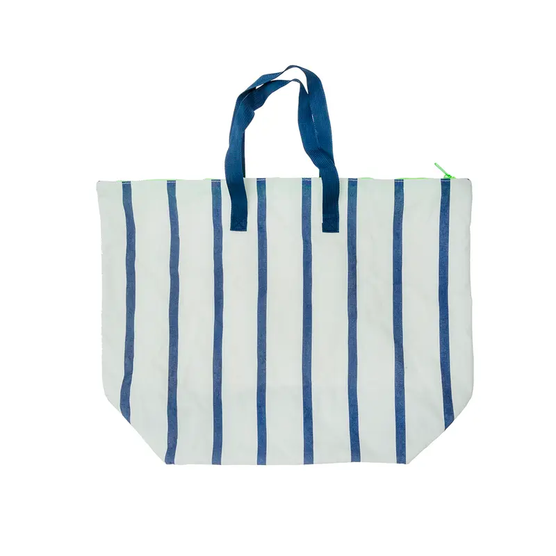 Bolsa de Playa de Rayas Azul Marinero
