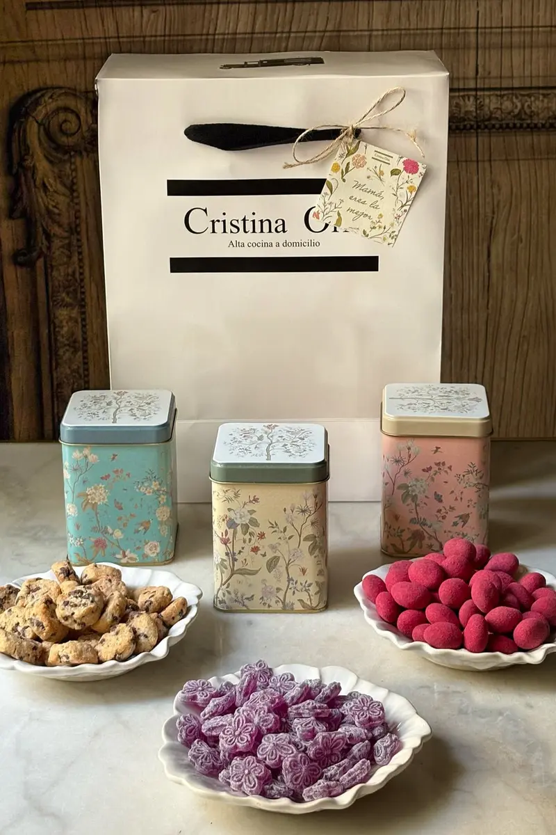 Bolsa Set De Botes Metálicos Con Diseño De Flores Especial Día De La Madre